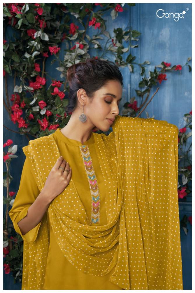 Sayali 2578 By Ganga Heavy Cotton Silk Dress Material Wholesale Clothing Suppliers In India